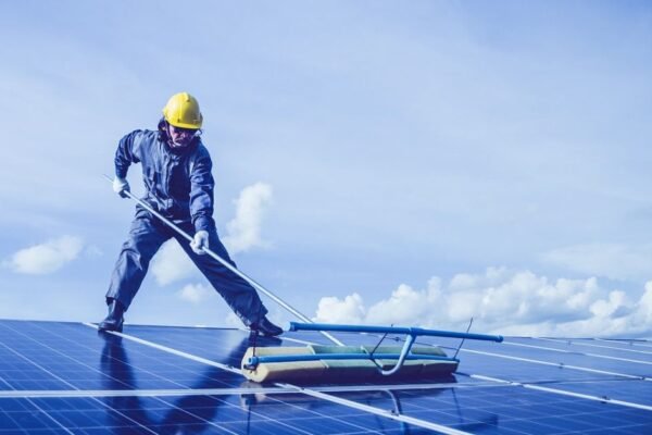 cleaning solar panels