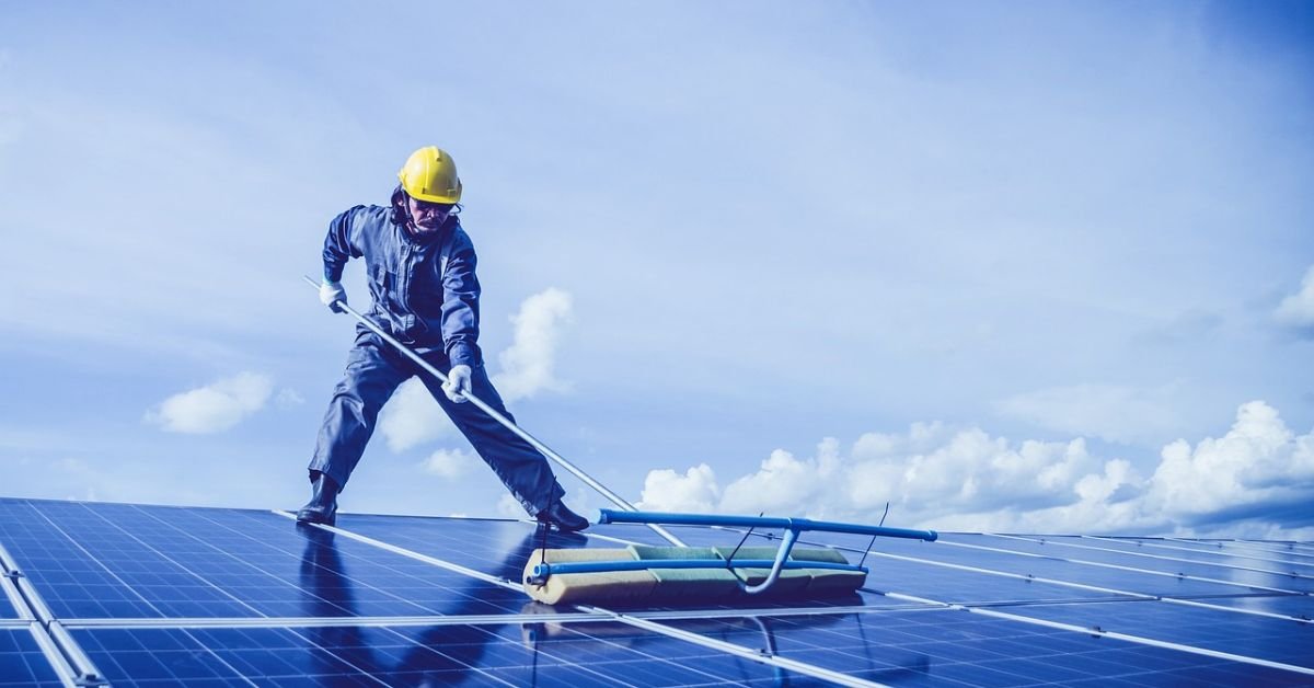 cleaning solar panels